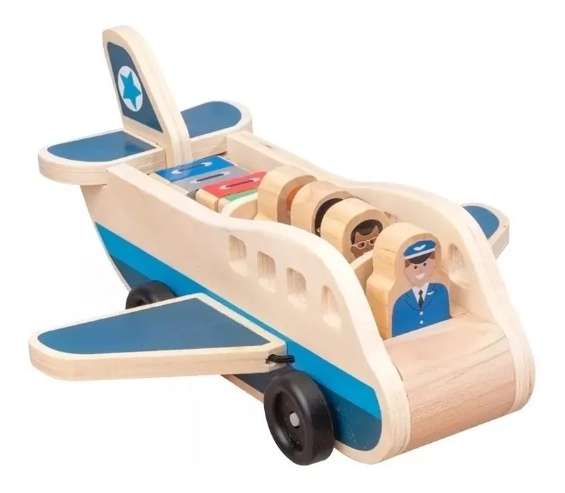 CAMIÓN PACK + AVIÓN MADERA JUGUETE DIDÁCTICO INFANTIL - 2