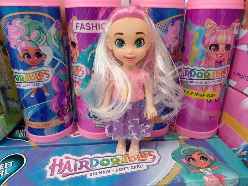 MUÑECA HAIRDORABLES NEGRO HAIRDORABLE TUBO SORPRESA 15 CM CADA - 3