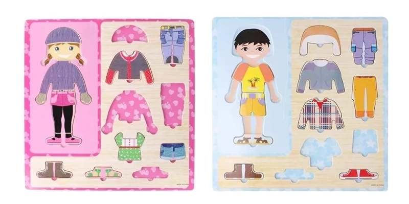 PACK 2 SET ROMPECABEZAS DE VESTIR MONTESSORI - 1