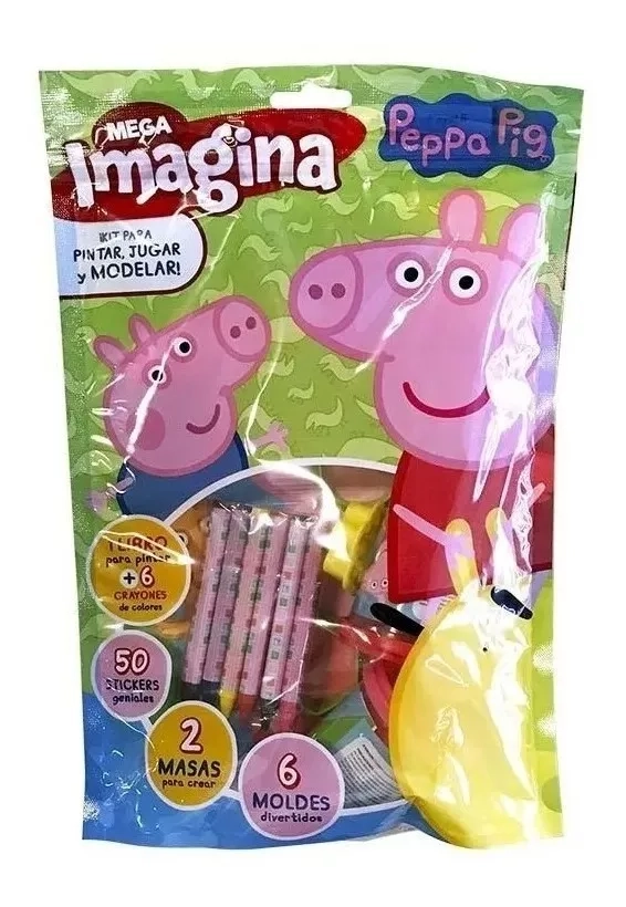 KIT DE PEPPA PIG PARA MODELAR PINTAR Y JUGAR MEGA IMAGINA - 1