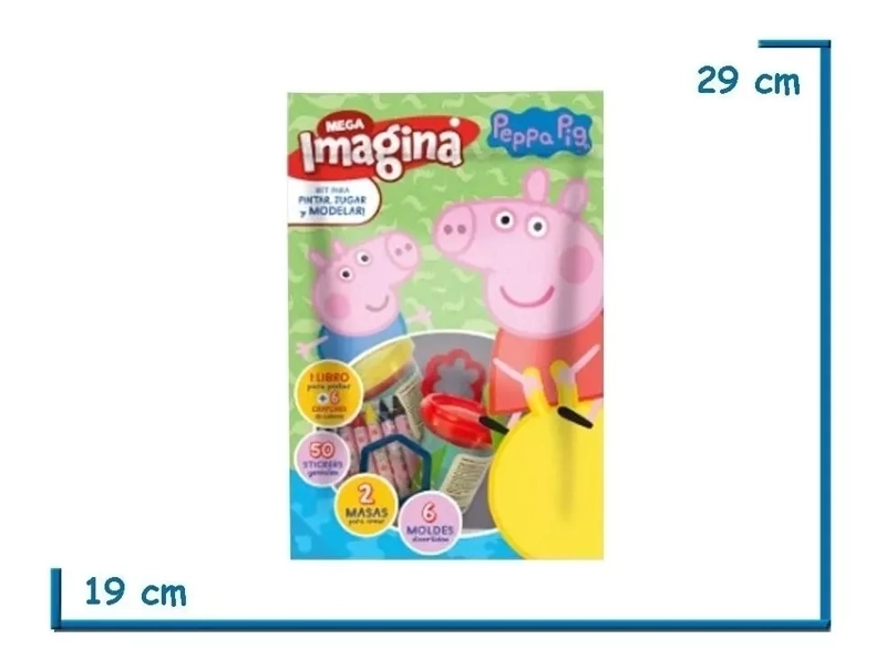 KIT DE PEPPA PIG PARA MODELAR PINTAR Y JUGAR MEGA IMAGINA - 2