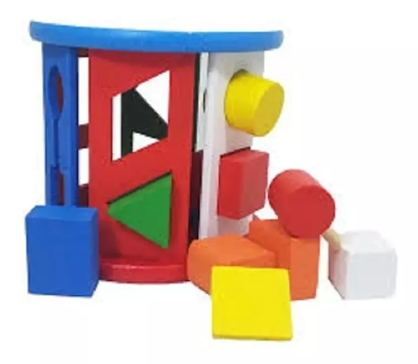 CILINDRO DIDÁCTICO DE MADERA ENCAJE FIGURAS MOTRICIDAD - 1