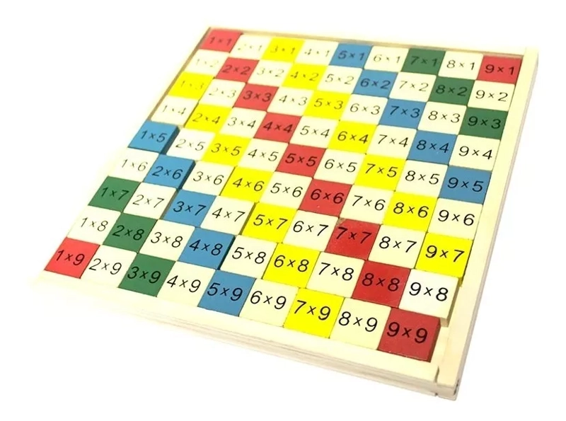 TABLA DE MULTIPLICAR MONTESSORI JUGUETE DIDACTICO MADERA - 1