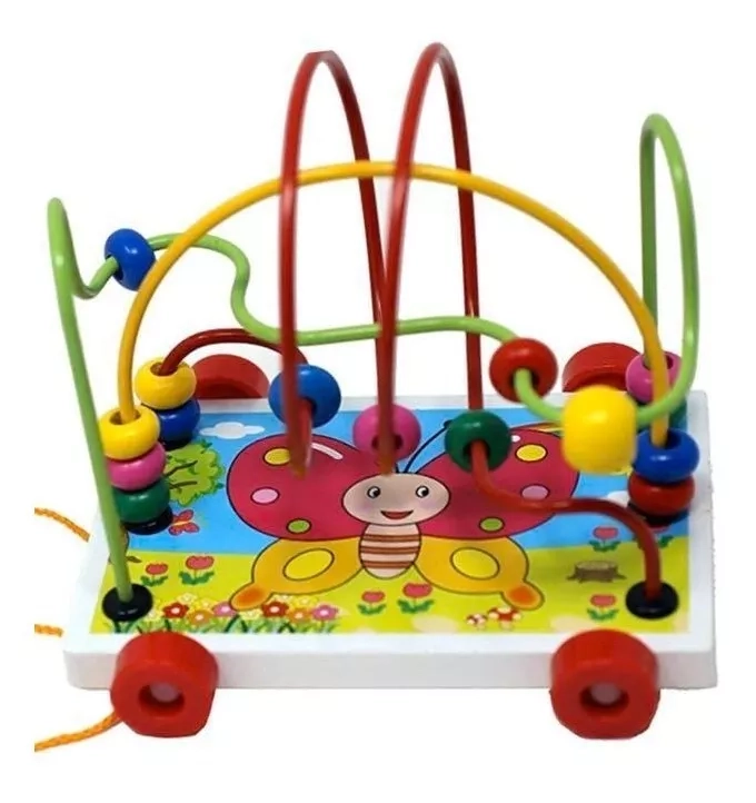 CARRITO MOTRICIDAD /DIVERTIDOS CARROS CON CUENTAS COLORES MULTICOLOR - 2