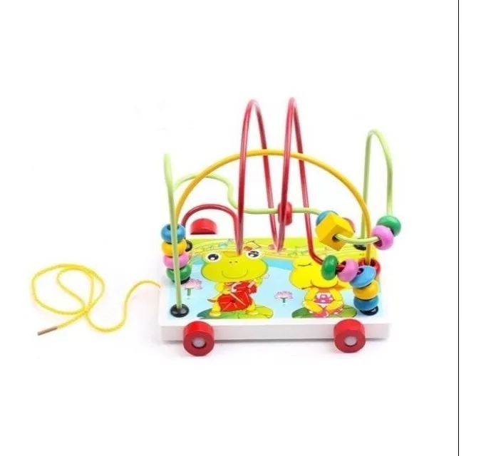 CARRITO MOTRICIDAD /DIVERTIDOS CARROS CON CUENTAS COLORES MULTICOLOR - 3