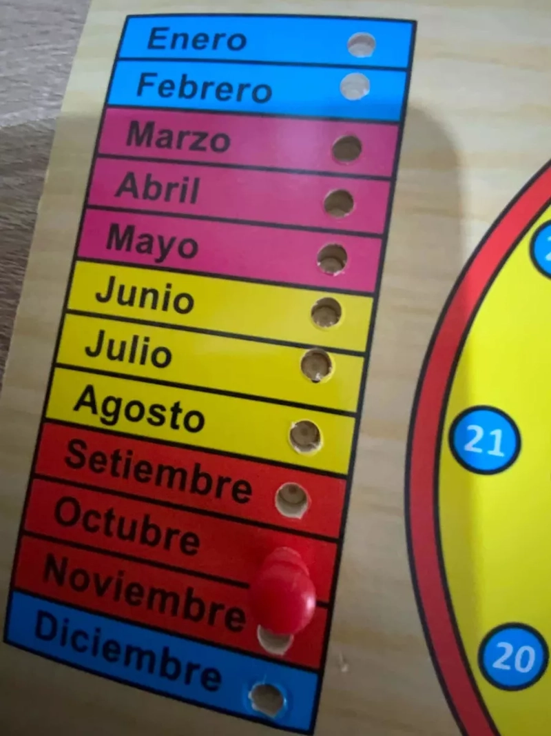 CALENDARIO MULTIFUNCIONAL RELOJ MONTESSORI NEGRO - 4