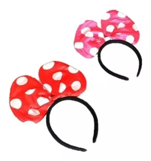 CINTILLO CINTA GRANDE RATONA MINNIE MOUSE ROJO COTILLÓN - 1