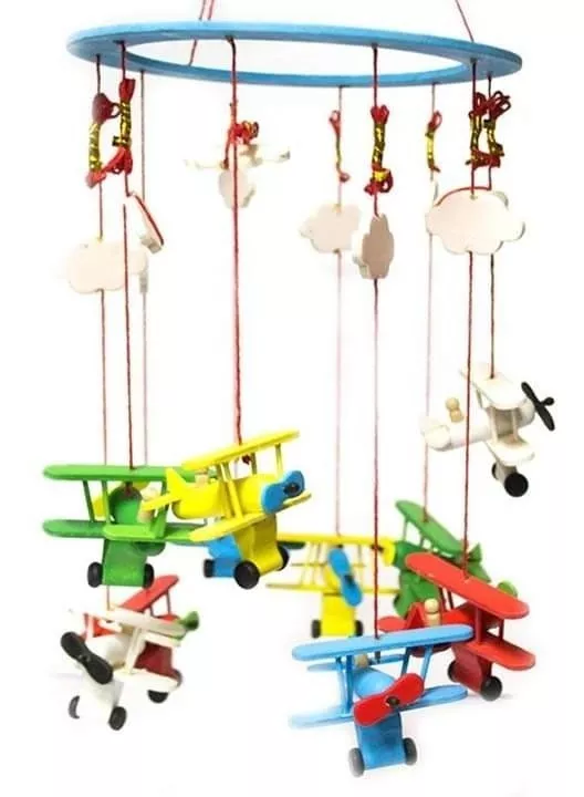 MÓVIL INFANTIL DE MADERA MONTESSORI AVIONES - 1