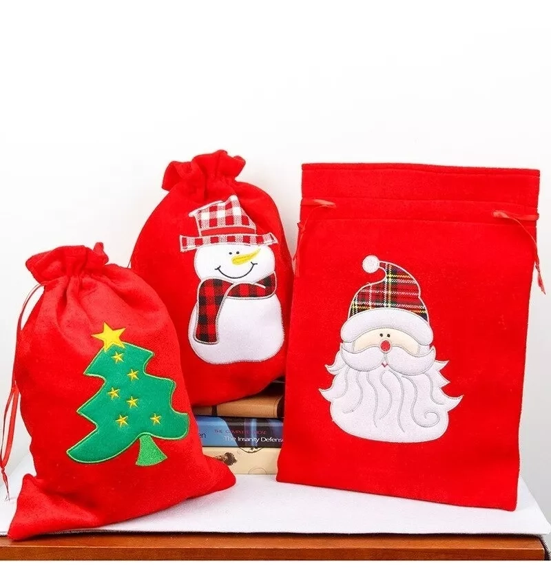 SACO BOLSA FIELTRO NAVIDEÑA 30X20CM INFANTIL REGALOS - 1