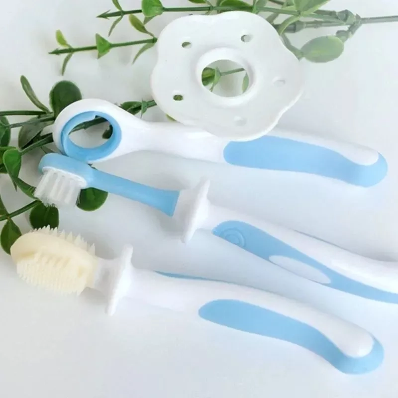 SET ELUN STORE CEPILLOS DENTALES PARA BEBES NIÑO CELESTE - 2