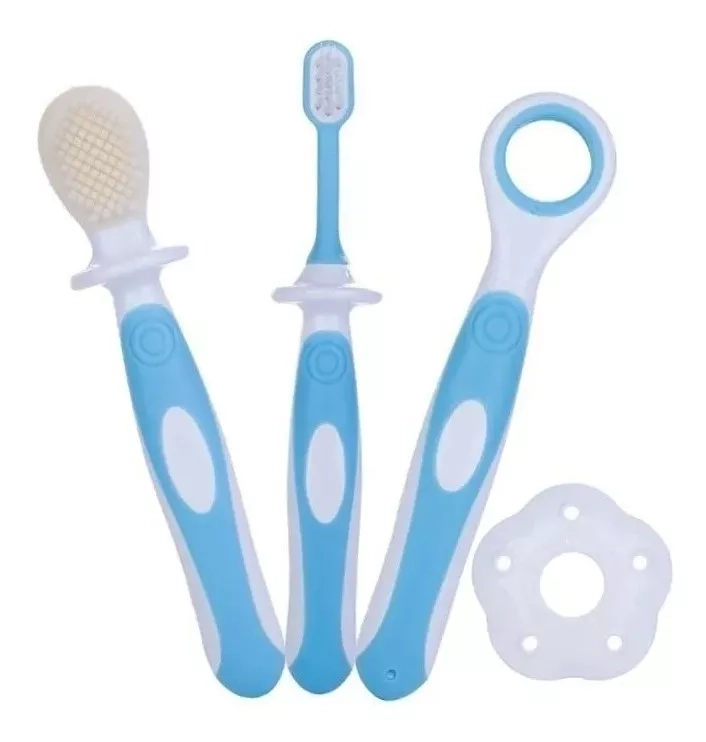SET ELUN STORE CEPILLOS DENTALES PARA BEBES NIÑO CELESTE - 4