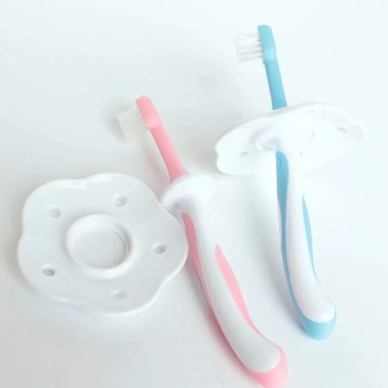 SET ELUN STORE CEPILLOS DENTALES PARA BEBES NIÑA ROSADO - 2