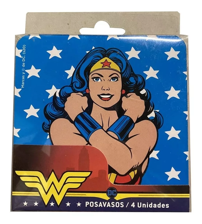 POSA VASO SET 4 UNIDADES WONDER WOMAN DC VAIS - 4
