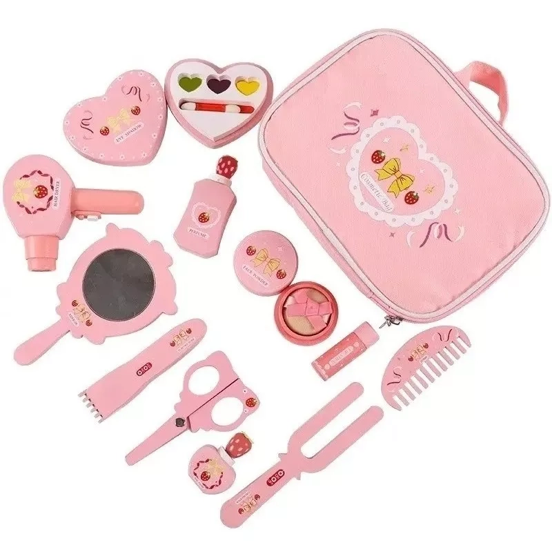 SET MAQUILLAJE NIÑAS JUGUETE MADERA DIDÁCTICO - 1