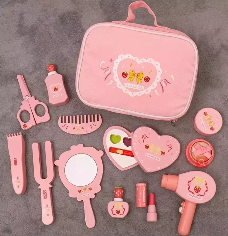 SET MAQUILLAJE NIÑAS JUGUETE MADERA DIDÁCTICO - 2