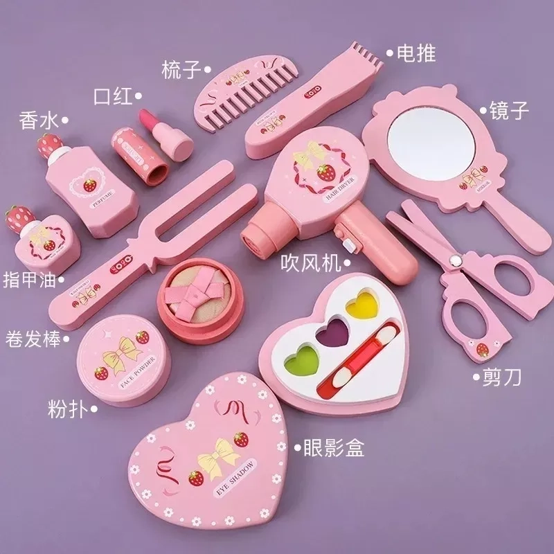 SET MAQUILLAJE NIÑAS JUGUETE MADERA DIDÁCTICO - 3