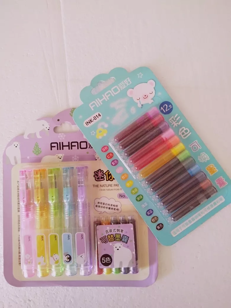 PACK SET MINI PLUMAS + 12 TINTAS DE REPUESTOS - 2