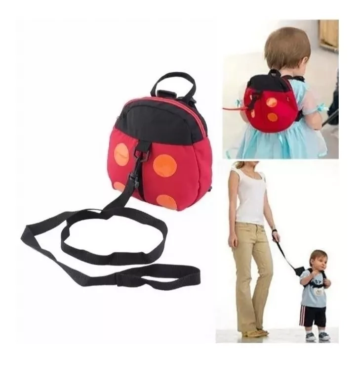 CORREA MOCHILA CON ARNÉS SEGURIDAD ANTIEXTRAVIO NIÑOS ROJO - 1
