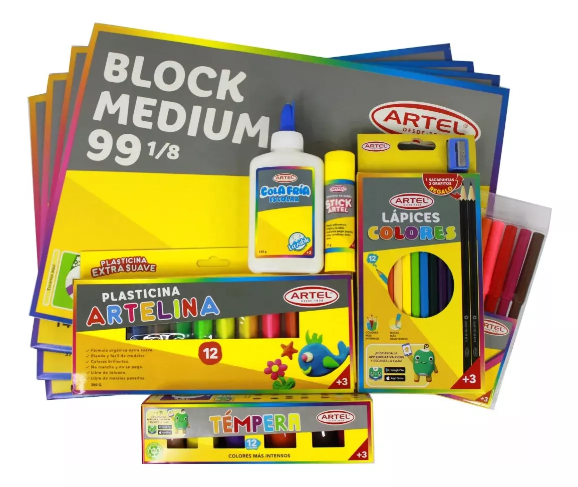 PACK LISTA ESCOLAR ARTEL MANUALIDADES  (10 PRODUCTOS) - 1