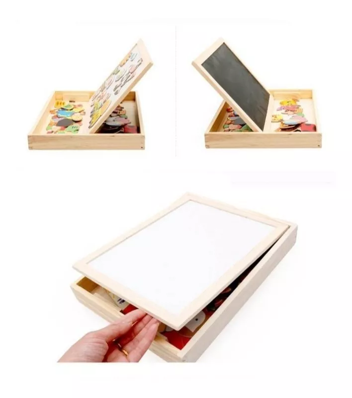 LETRAS MAGNÉTICAS + PIZARRA MAGNÉTICA JUGUETE DIDÁCTICO MADERA - 6