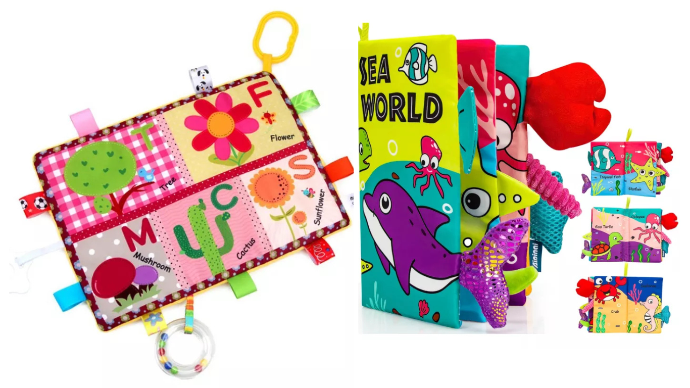 PACK MANTA SENSORIAL + LIBRO TELA SENSORIAL BEBE - 1