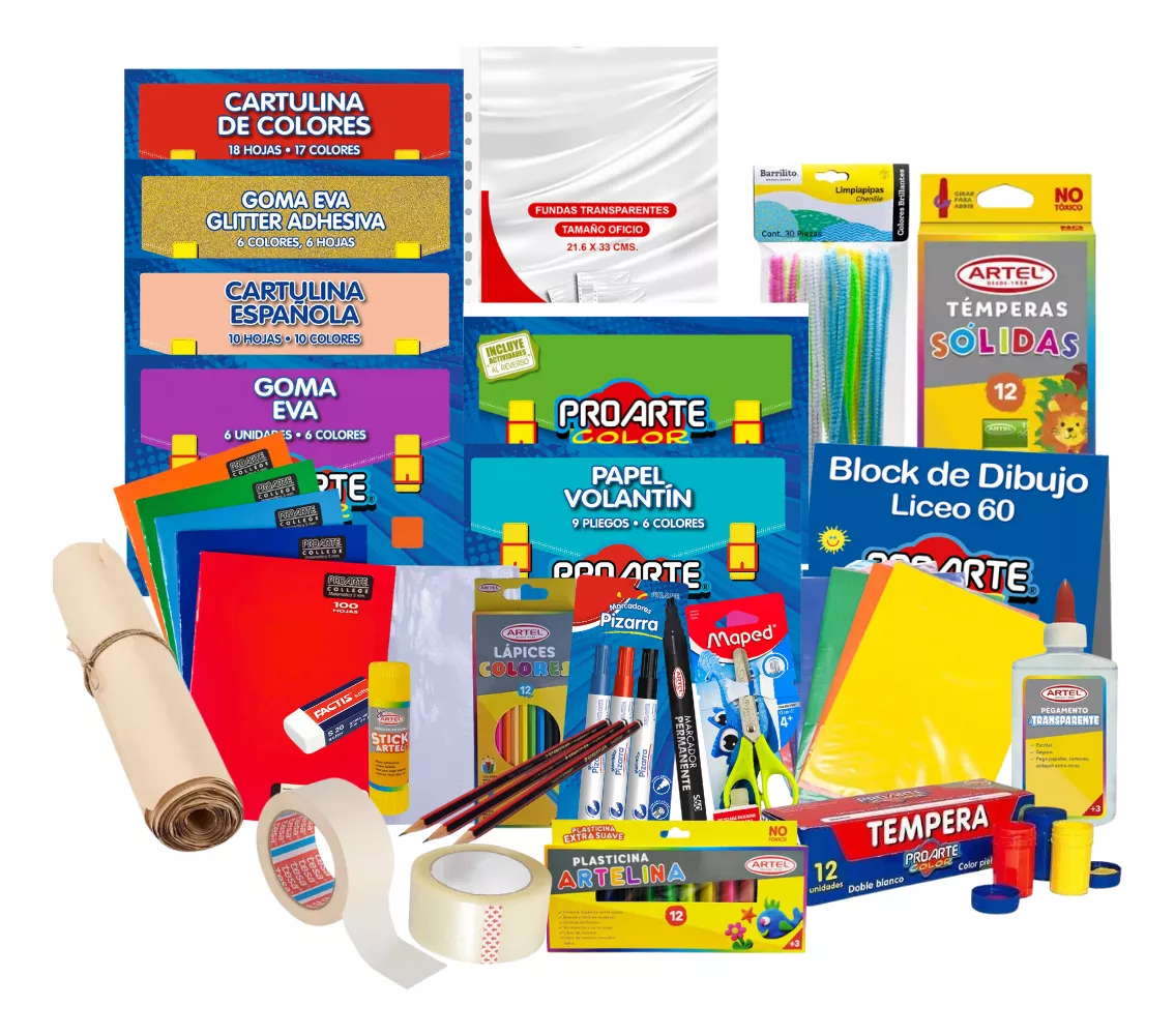 SET DE ÚTILES ESCOLARES DIFERENTES MARCAS KINDER Y PRE-KINDER - 1