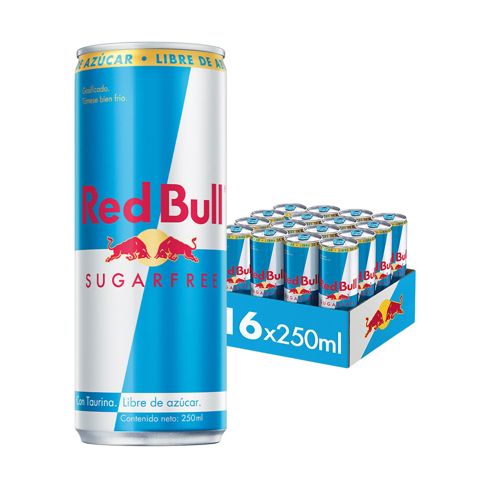 PACK BEBIDA ENERGETICA SUGAR FREE EDITION RED BULL LATA ABREFACIL 250 ML 16 UN - 1
