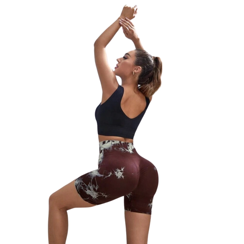 CALZAS LEGGINGS PUSH UP CORTO SUKHA EN COLOR CAFE OSCURO - 5