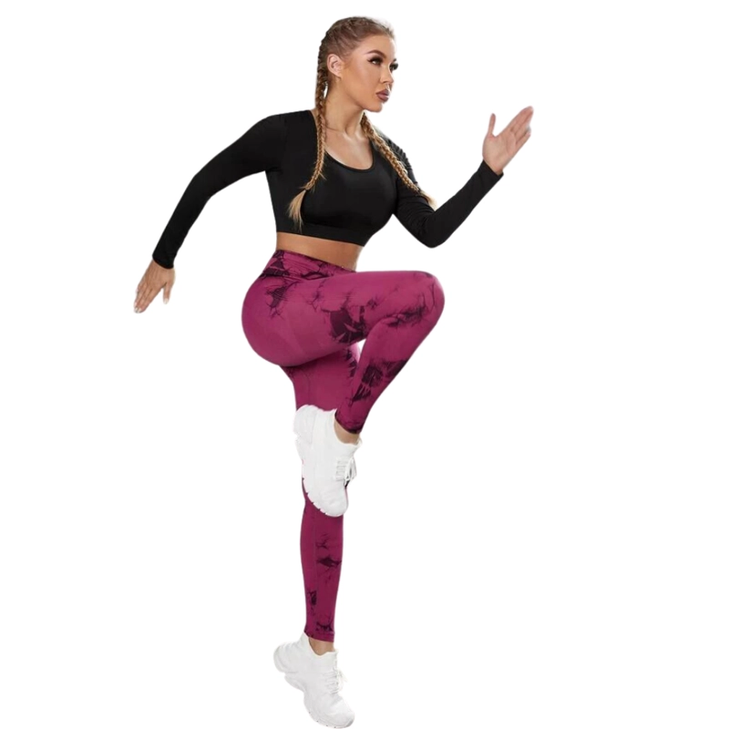 CALZA LEGGINGS ULTRA SLIM MUJER SUKHA ROSADA OSCURO CALZAS LEGGINGS PUSH UP - 5