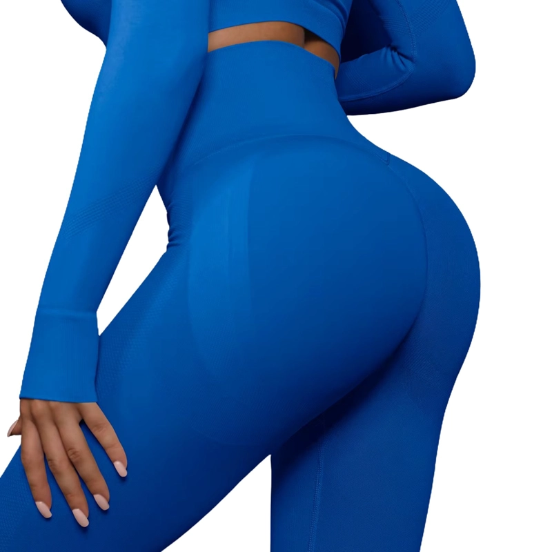 CALZA LEGGINGS MUJER SUKHA AZUL CALZAS LEGGINGS PUSH UP SOLIDO - 1