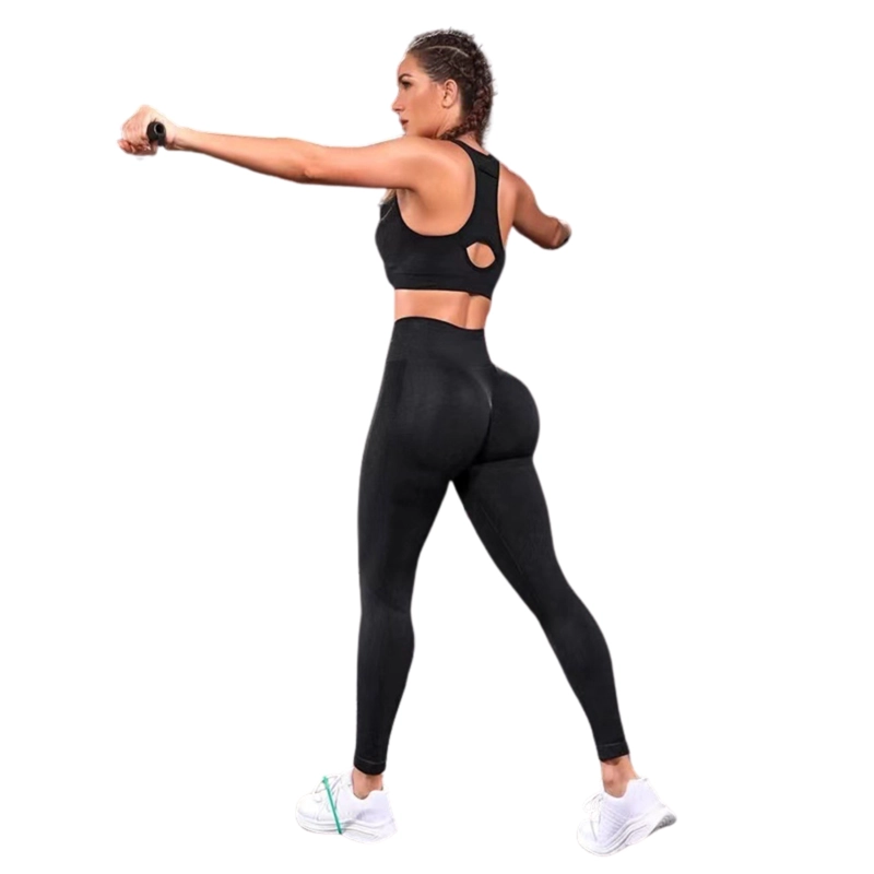 CONJUNTO ULTRA SLIM MUJER SUKHA NEGRO PUSH UP SIN MANGAS TIRO ALTO CELULAR - 1
