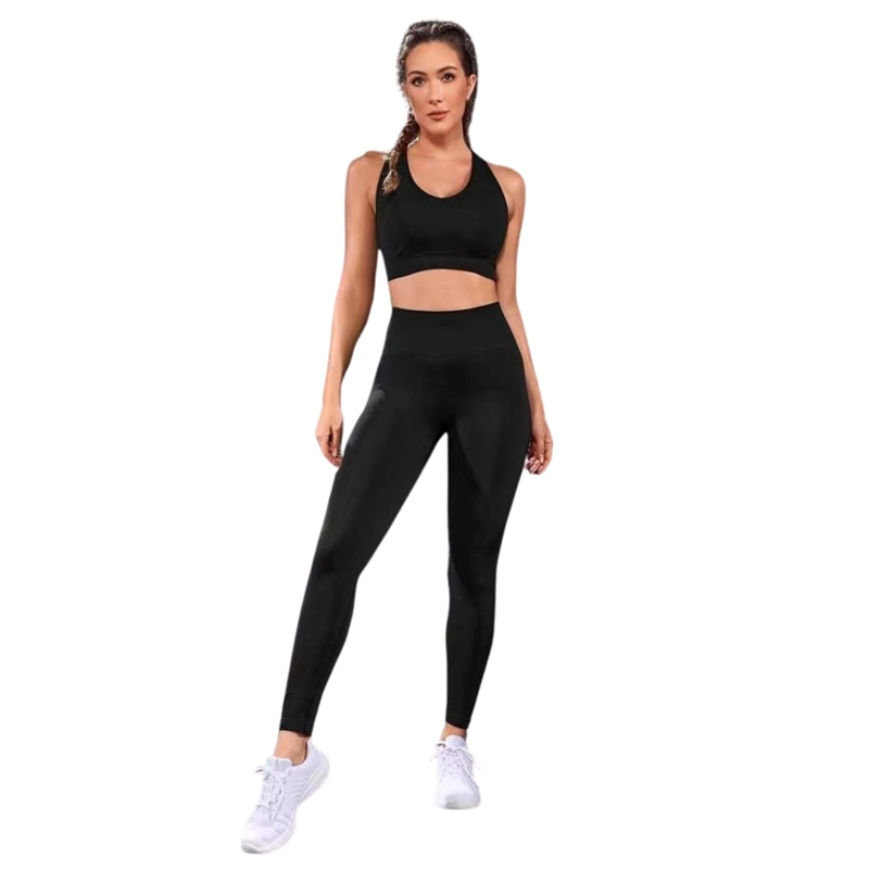 CONJUNTO ULTRA SLIM MUJER SUKHA NEGRO PUSH UP SIN MANGAS TIRO ALTO CELULAR - 3