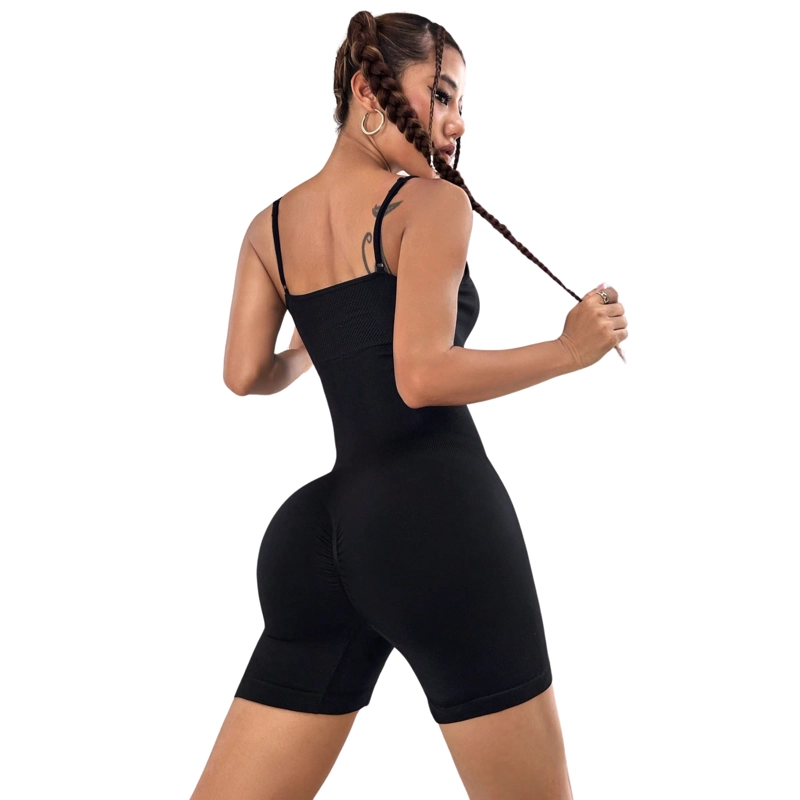 ENTERITO ULTRA SLIM MUJER SUKHA NEGRO ENTERITO PUSH UP SIN MANGAS CORTO - 1
