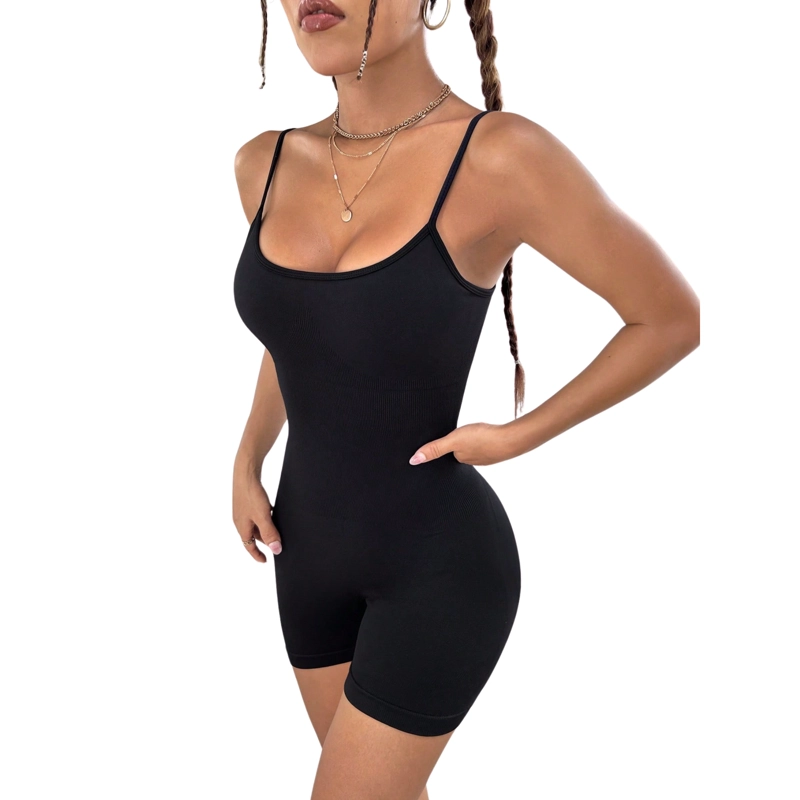 ENTERITO ULTRA SLIM MUJER SUKHA NEGRO ENTERITO PUSH UP SIN MANGAS CORTO - 3