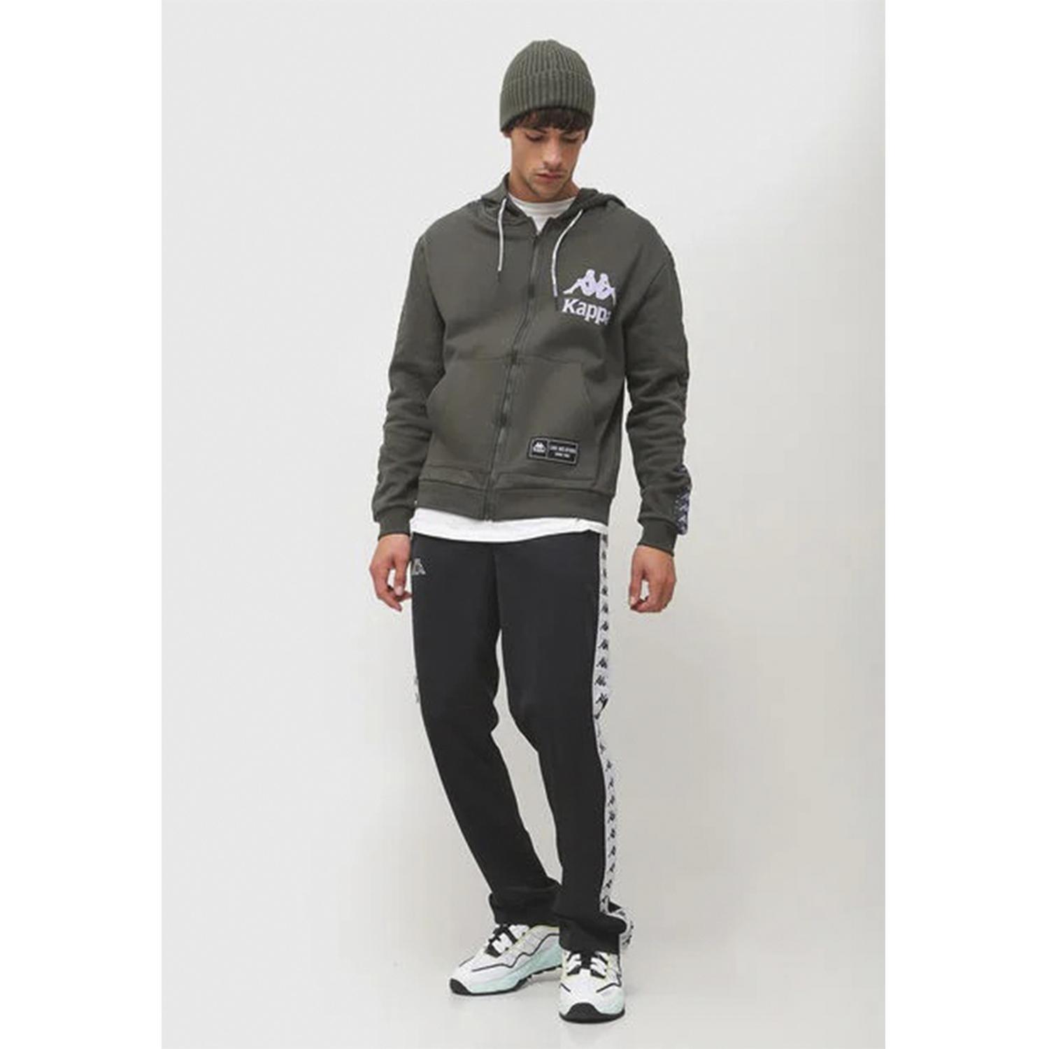 Chaqueta Kappa 303WY10 Para Hombre - Color Verde Y Naranja, Talla L, Ideal Para Otoño E Invierno