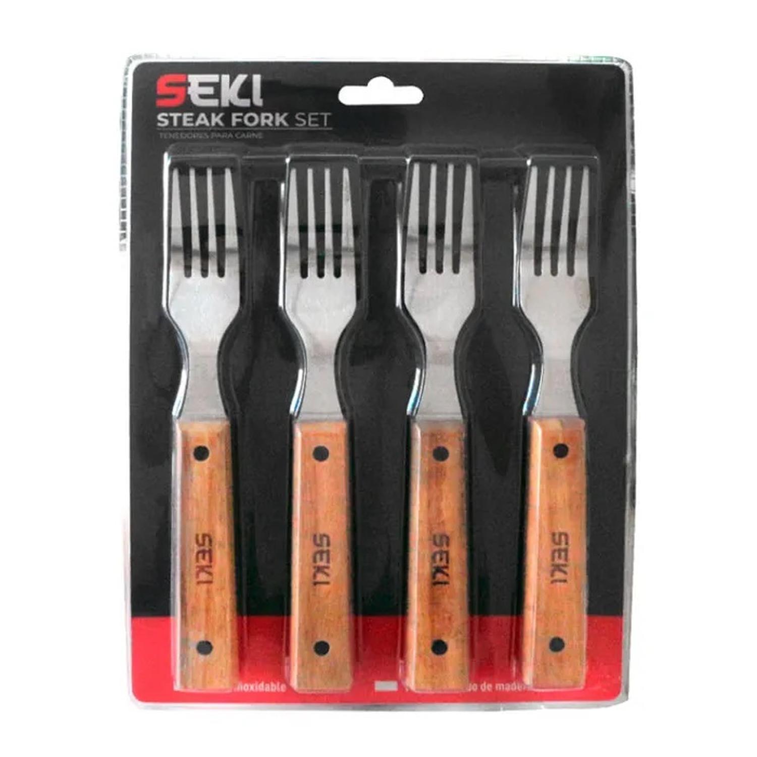 PACK TENEDOR PARA CARNE 4 UNIDADES BBQ 1.5MM SEKI - 1