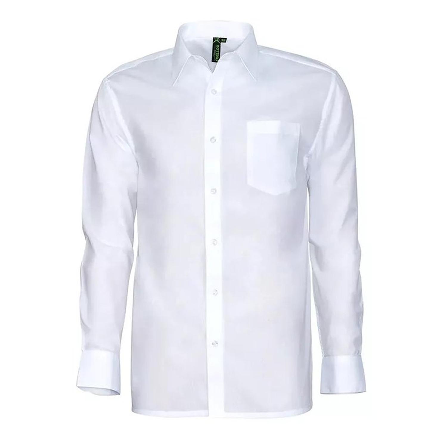 CAMISA ESCOLAR NIÑO KOTTING BLANCO CLÁSICA CUELLO INGLES - 1