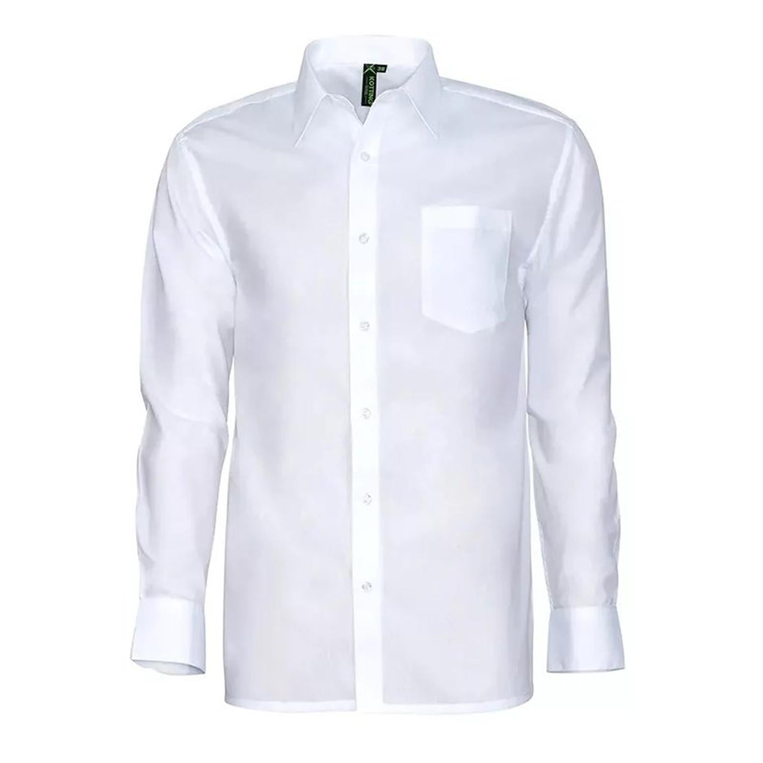 CAMISA ESCOLAR NIÑO KOTTING BLANCO CLÁSICA CUELLO INGLES - 1