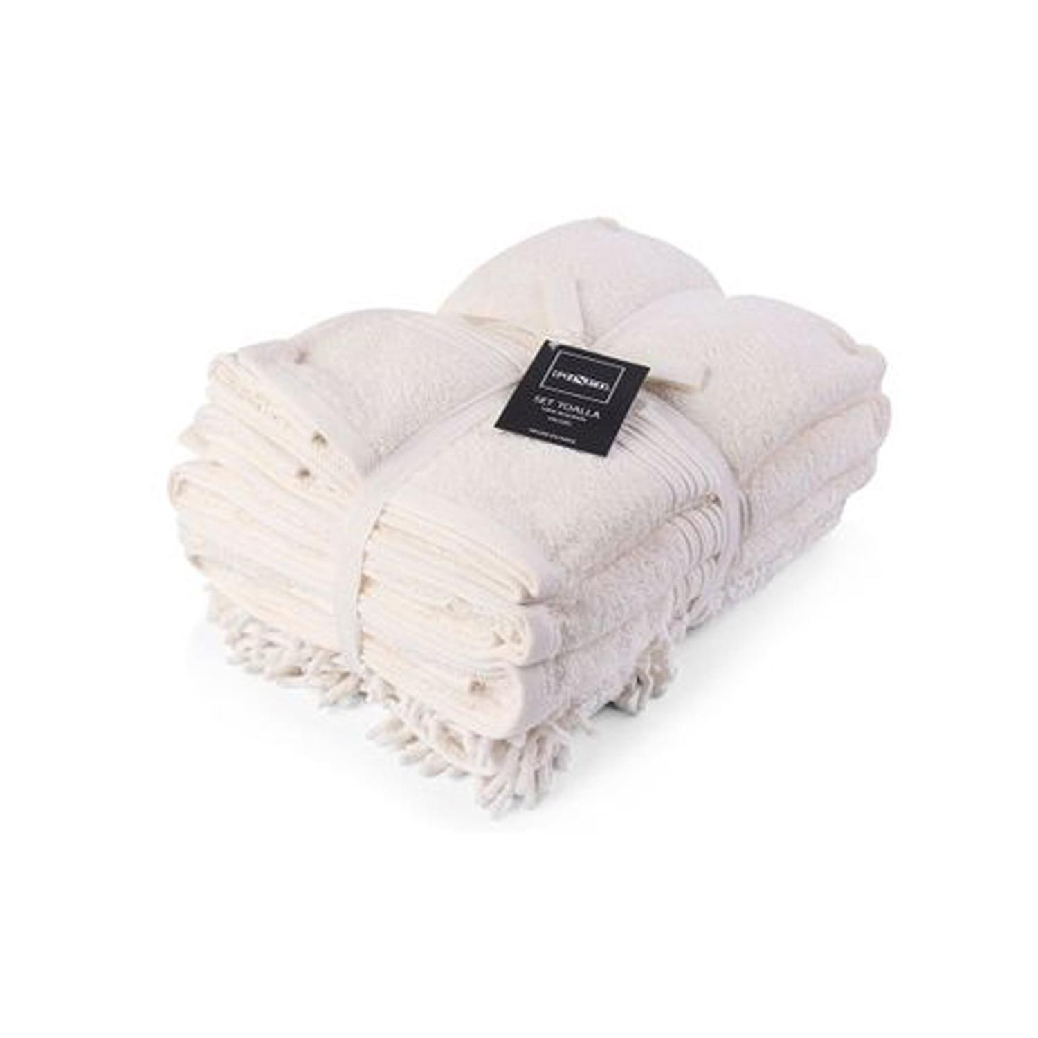 SET DE TOALLAS ROSEN CREMA - 1