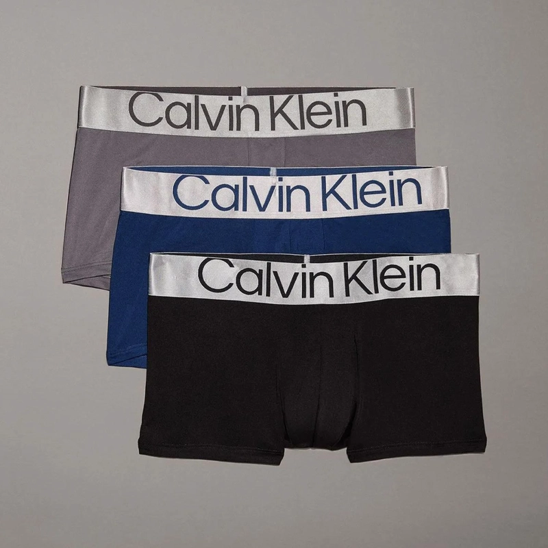 PACK 3 BOXERS LOW RISE TRUNK STEEL MICRO CALVIN KLEIN - 1