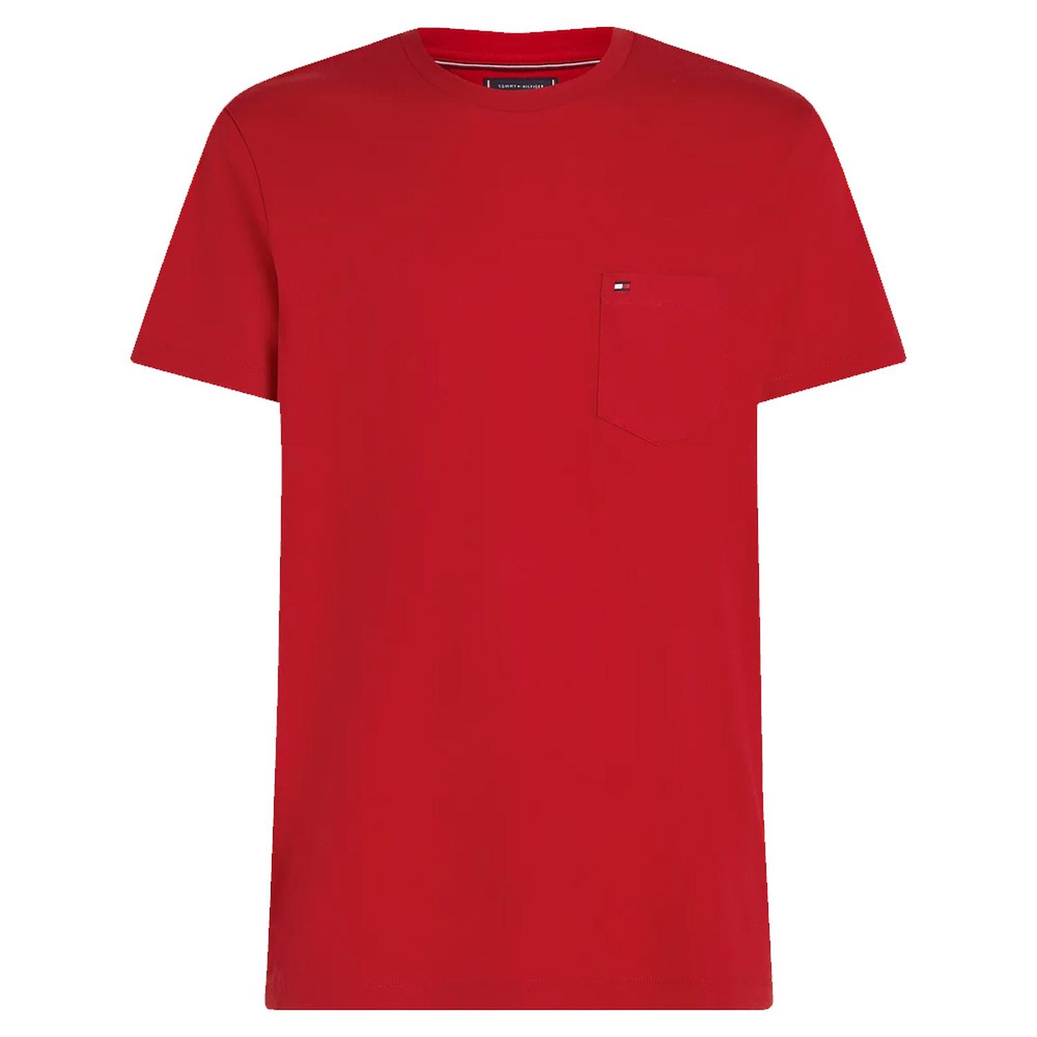 POLERA CUELLO REDONDO CON BOLSILLO ROJO TOMMY HILFIGER - 1