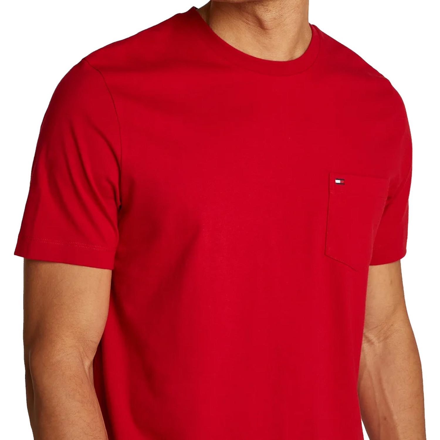 POLERA CUELLO REDONDO CON BOLSILLO ROJO TOMMY HILFIGER - 4