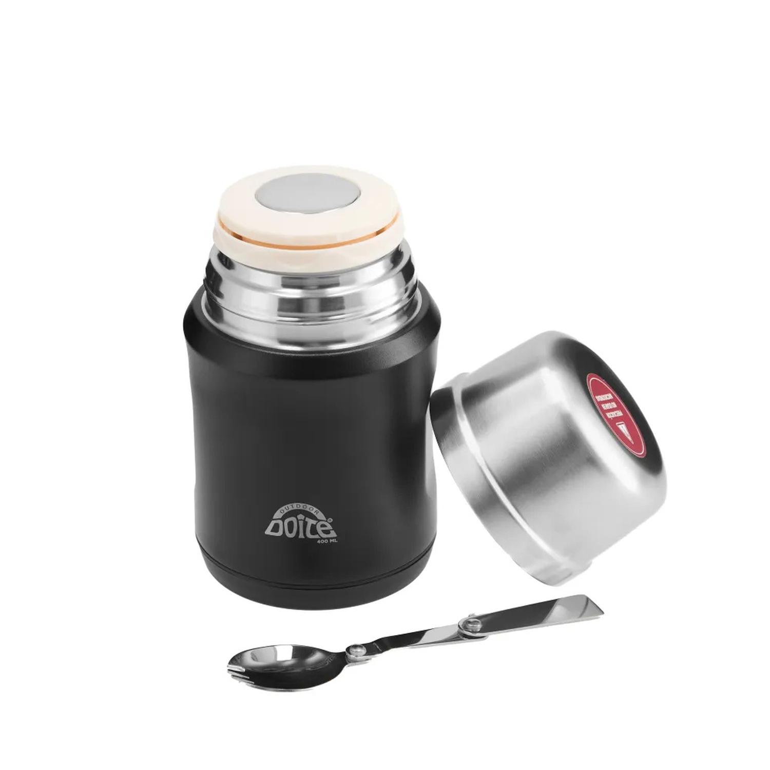 TERMO DE COMIDA EN COLOR NEGRO 400ML DOITE - 7