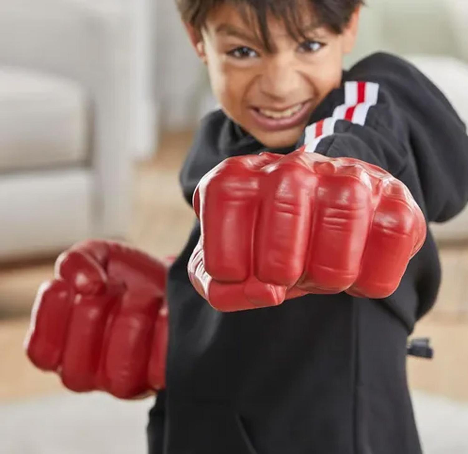 GUANTES SÚPER PUÑOS HULK EN COLOR ROJO - 5