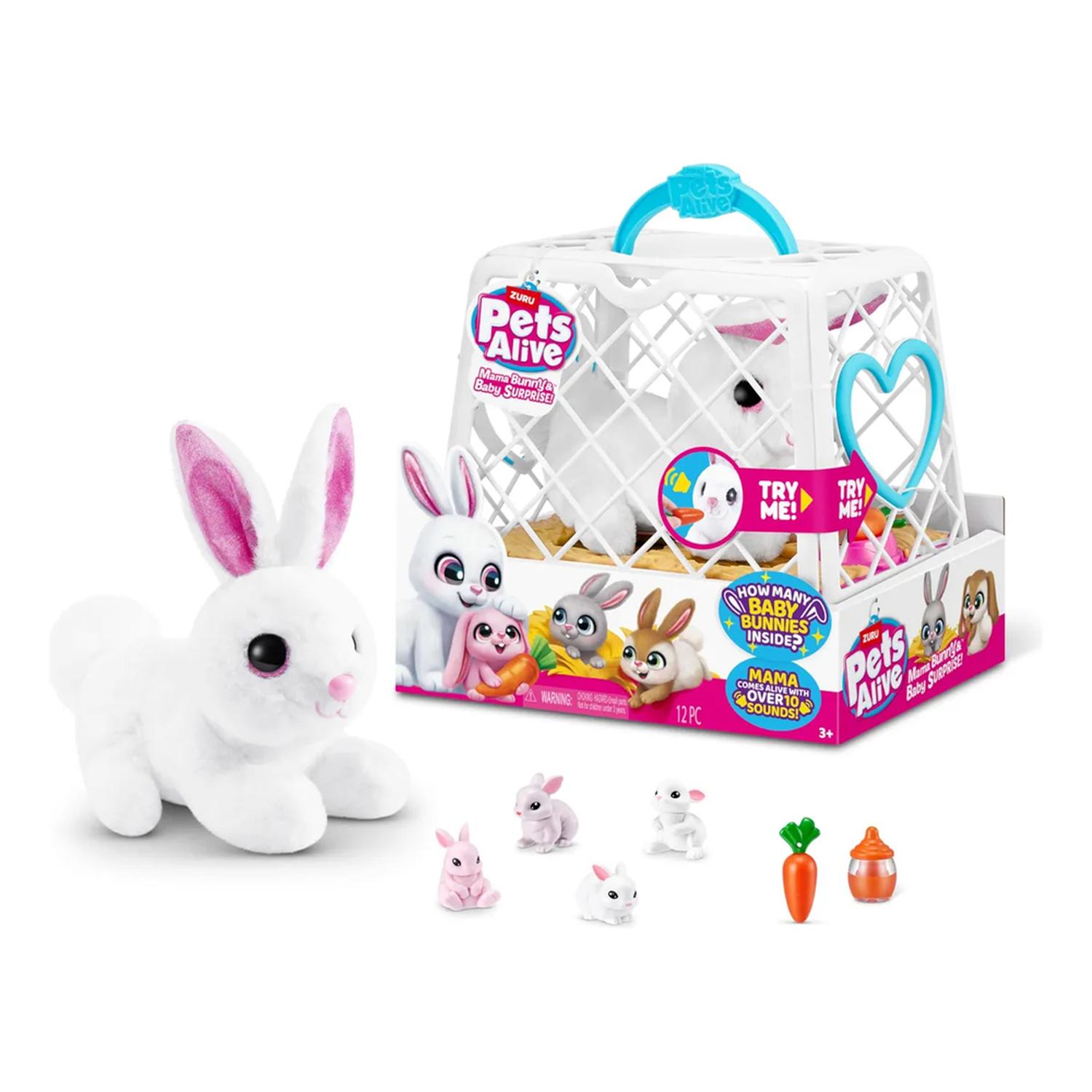 TOY PETS ALIVE MAMA BUNNY & BABY SURPRISE ZURU - 1