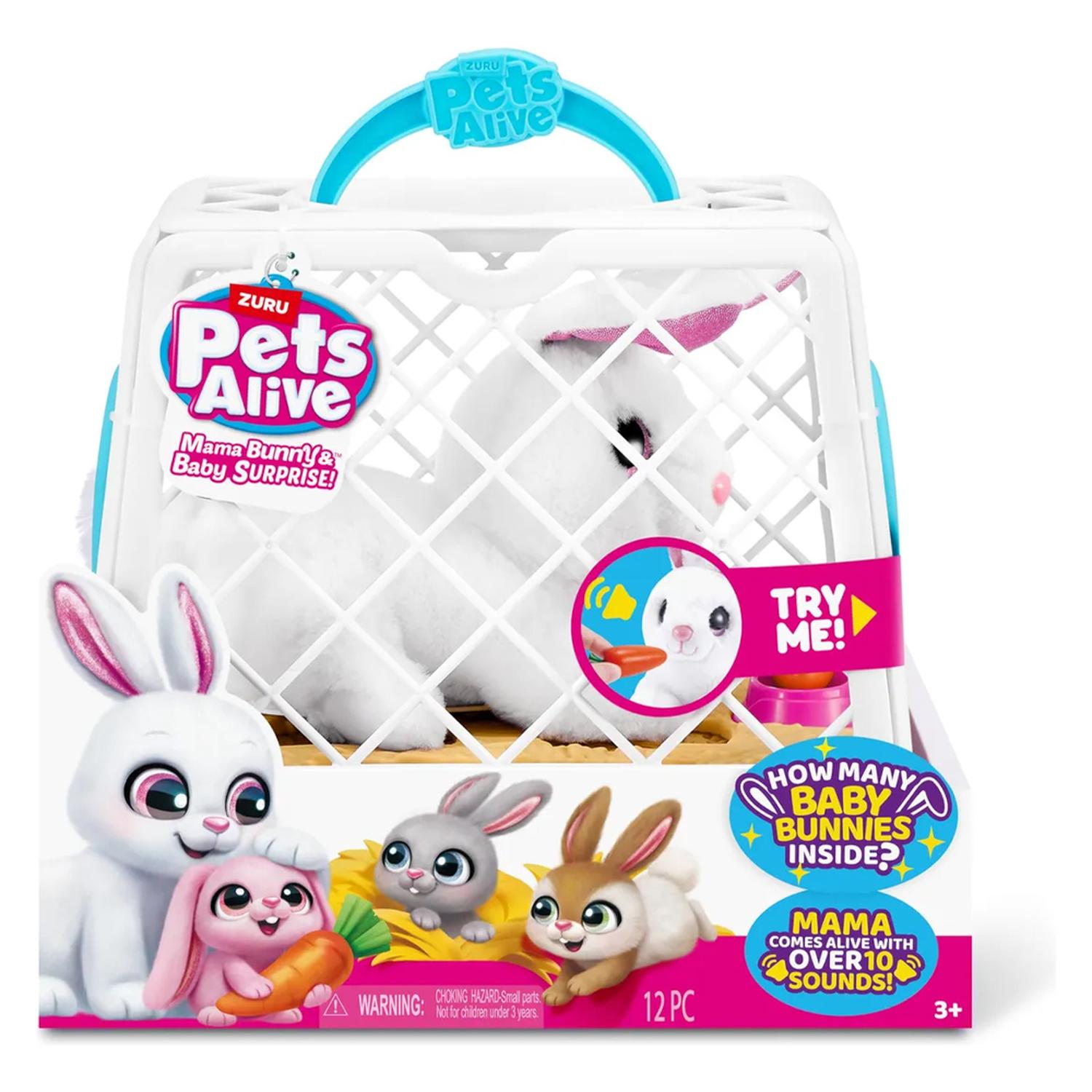 TOY PETS ALIVE MAMA BUNNY & BABY SURPRISE ZURU - 2
