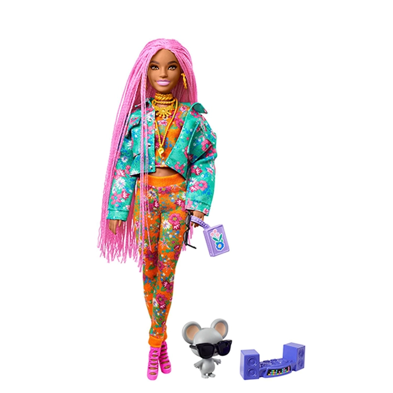 BARBIE EXTRA CABELLO ROSA - MATTEL - 1