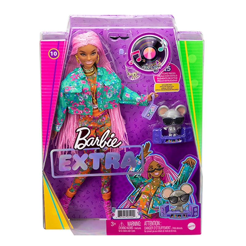 BARBIE EXTRA CABELLO ROSA - MATTEL - 3
