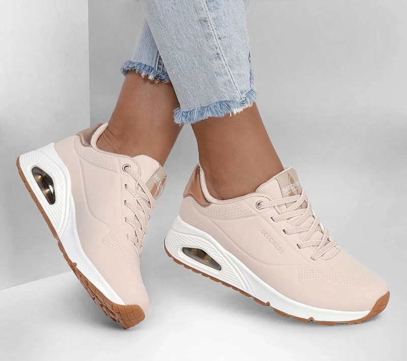 ZAPATILLA SKECHERS MUJER SHIMMER AWAY 155196 NAT - 4