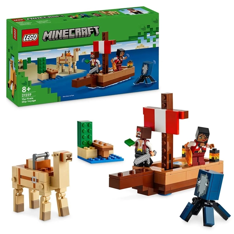 LEGO MINECRAFT EL VIAJE EN EL BARCO PIRATA - 21259 - 1